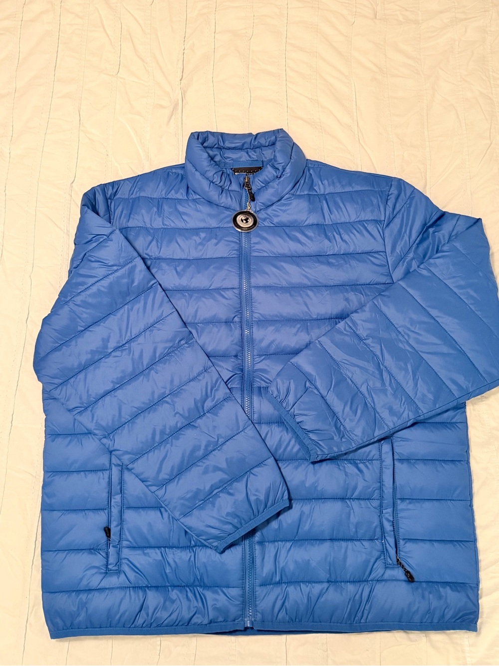 Swiss Tech Men's Bright Blue Packable Puffer Jacket